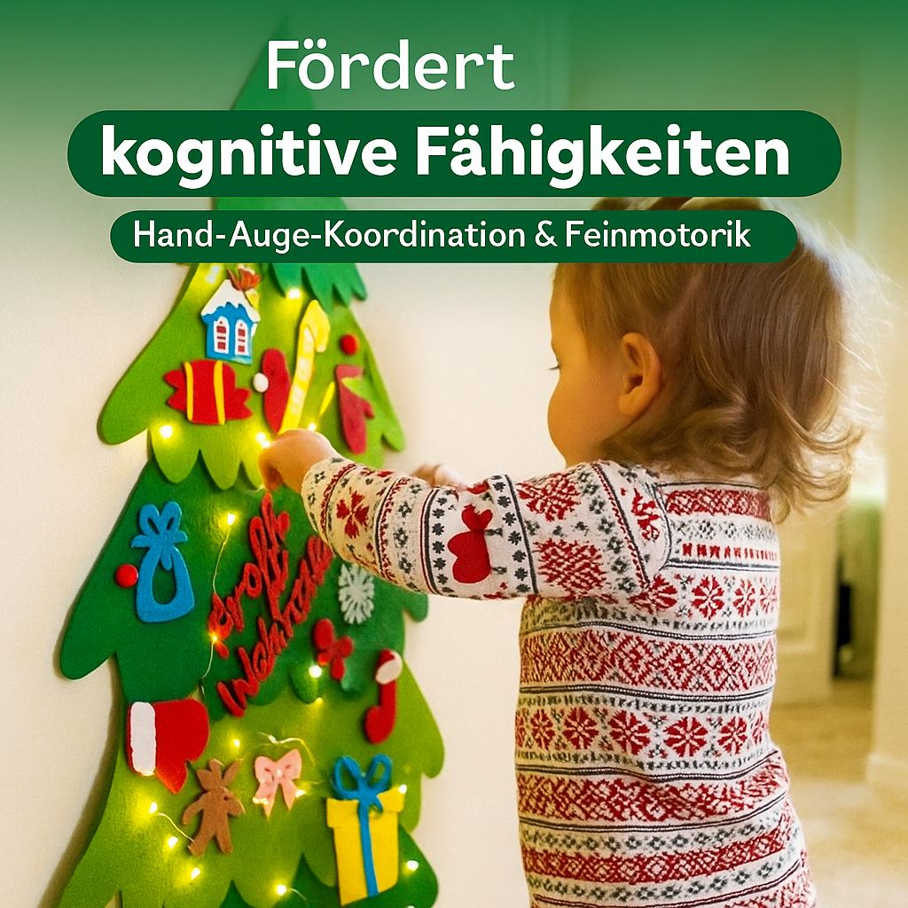 Fühlbarer Weihnachtsbaum für Kinder