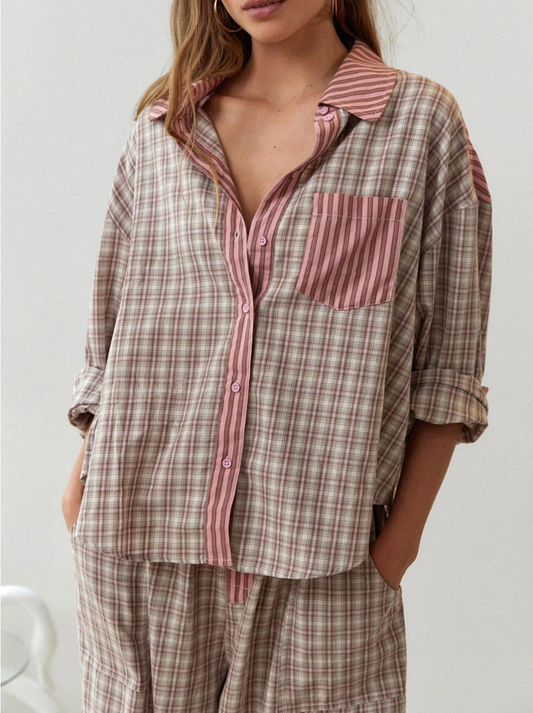 Rosa Pyjama-Set Baggy